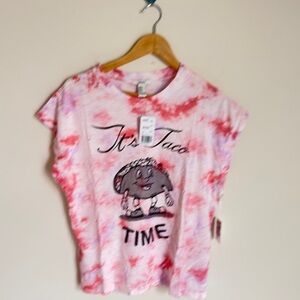 Forever 21 Women’s Casual It’s Taco Time Sleeveless Crew Neck Distressed T Shirt